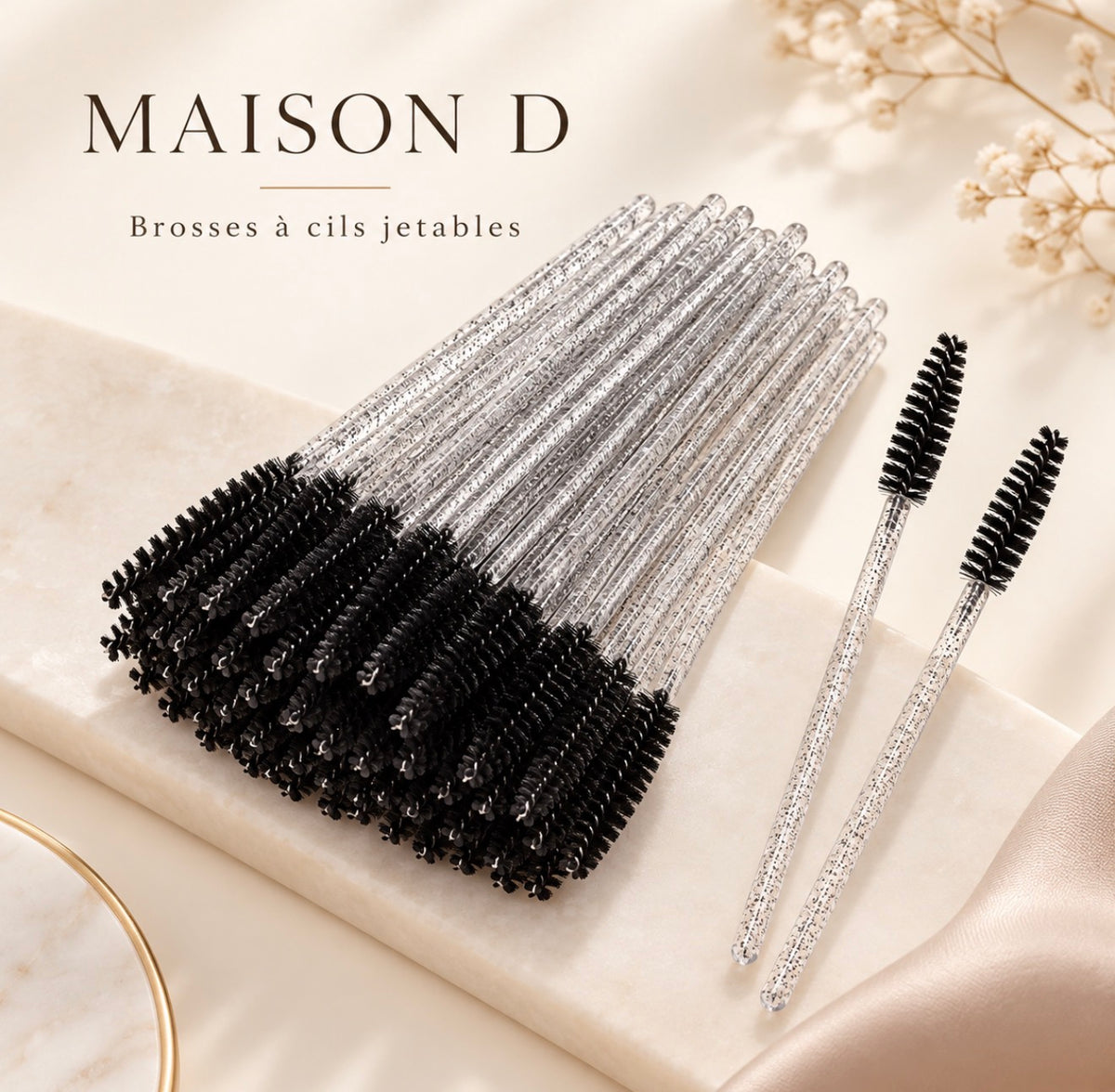 Brosses à Cils Jetables – Lot de 100 | Maison D