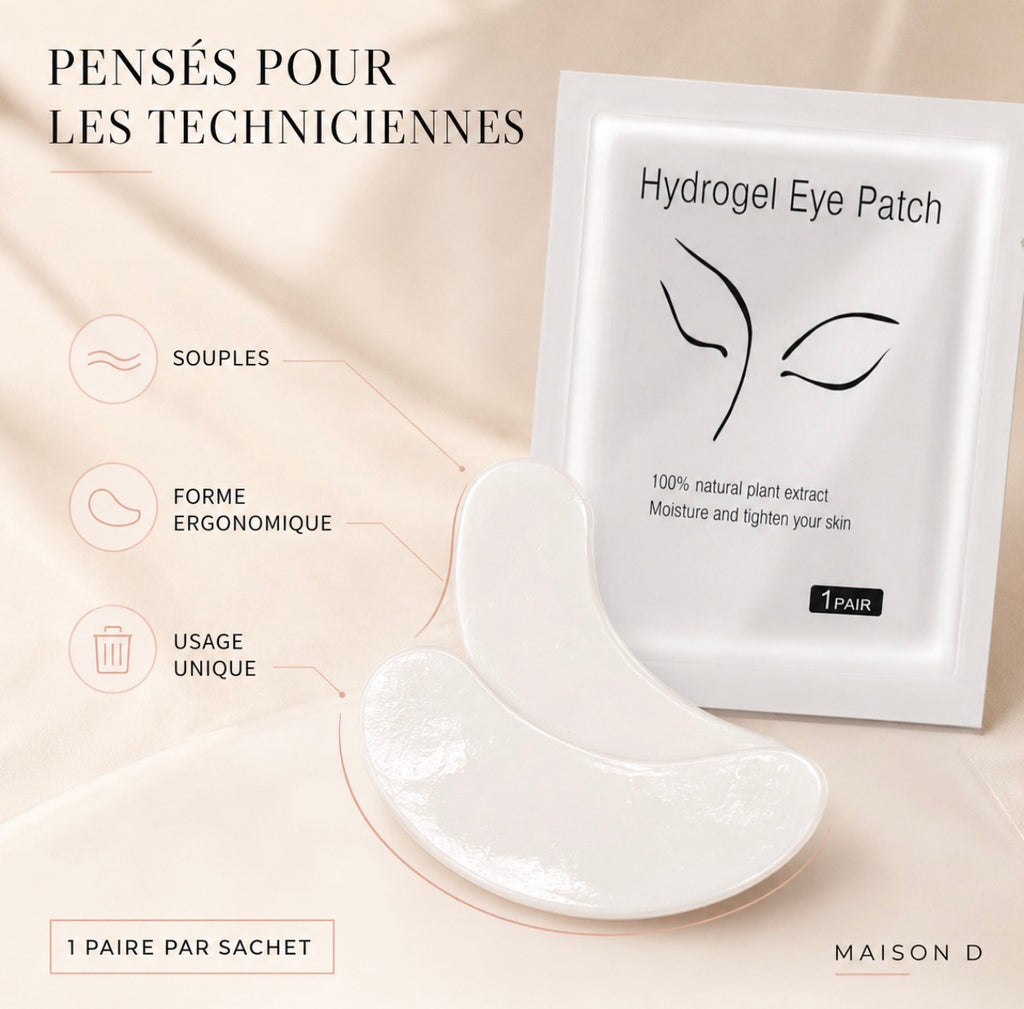 Hydrogel Eye Patch – 50 paires pour extensions de cils