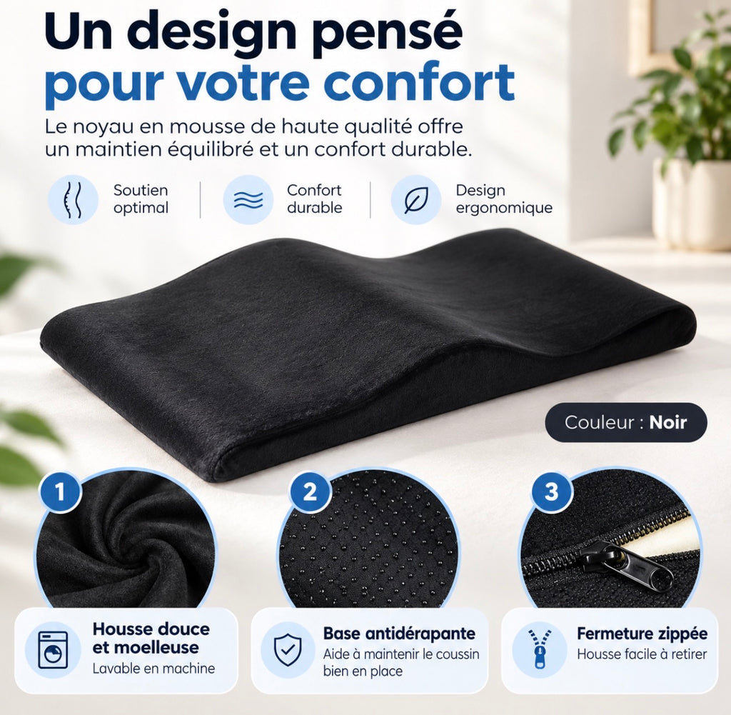 Matelas Ergonomique Noir pour Lit Esthétique – Confort & Soutien Professionnel