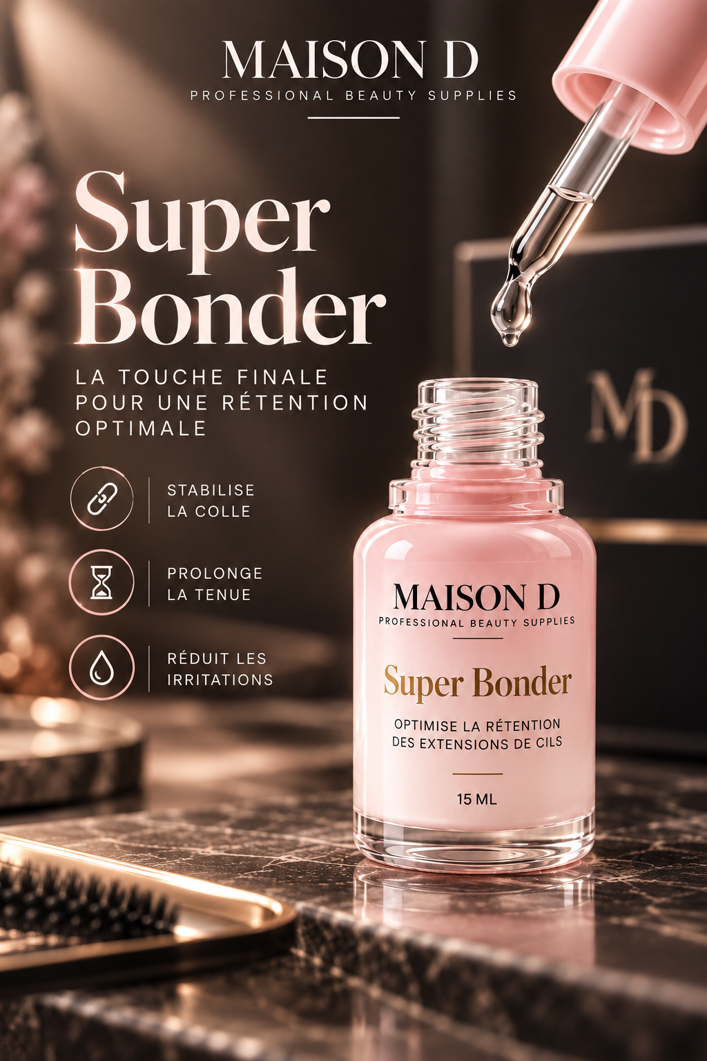Super Bonder 15 ml – Rétention Extensions de Cils | Maison D